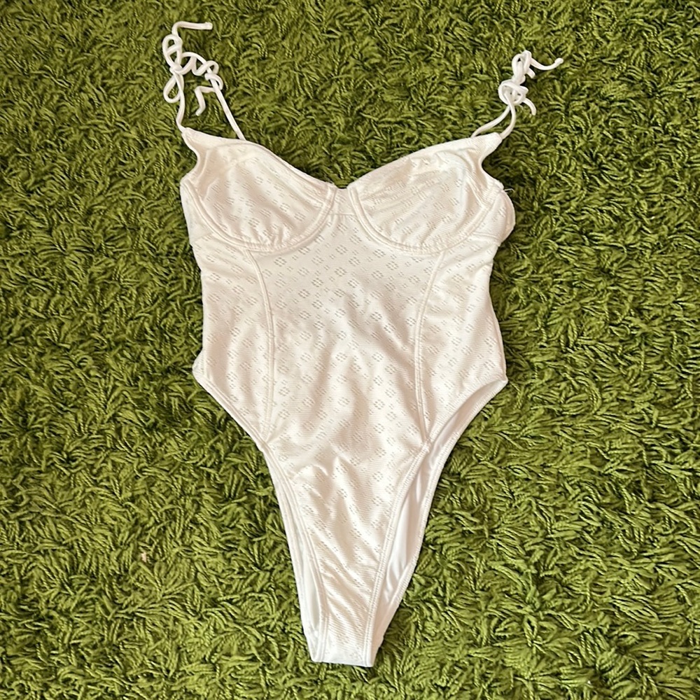 forever 21 brand new never worn white eyelet style one piece